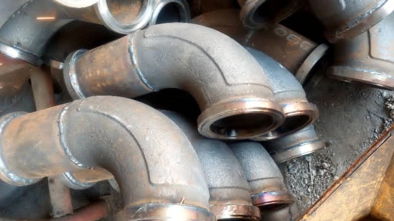 Manufacture of fixed and mobile concrete pump elbows in Sadeghieh, Tehran
